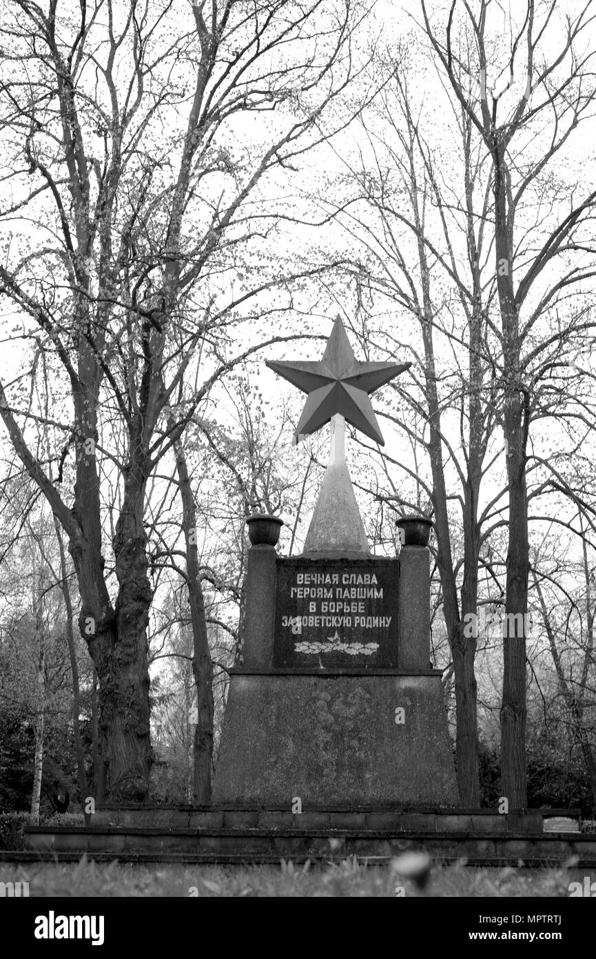 Soviet war cemetery Black and White Stock Photos & Images - Alamy