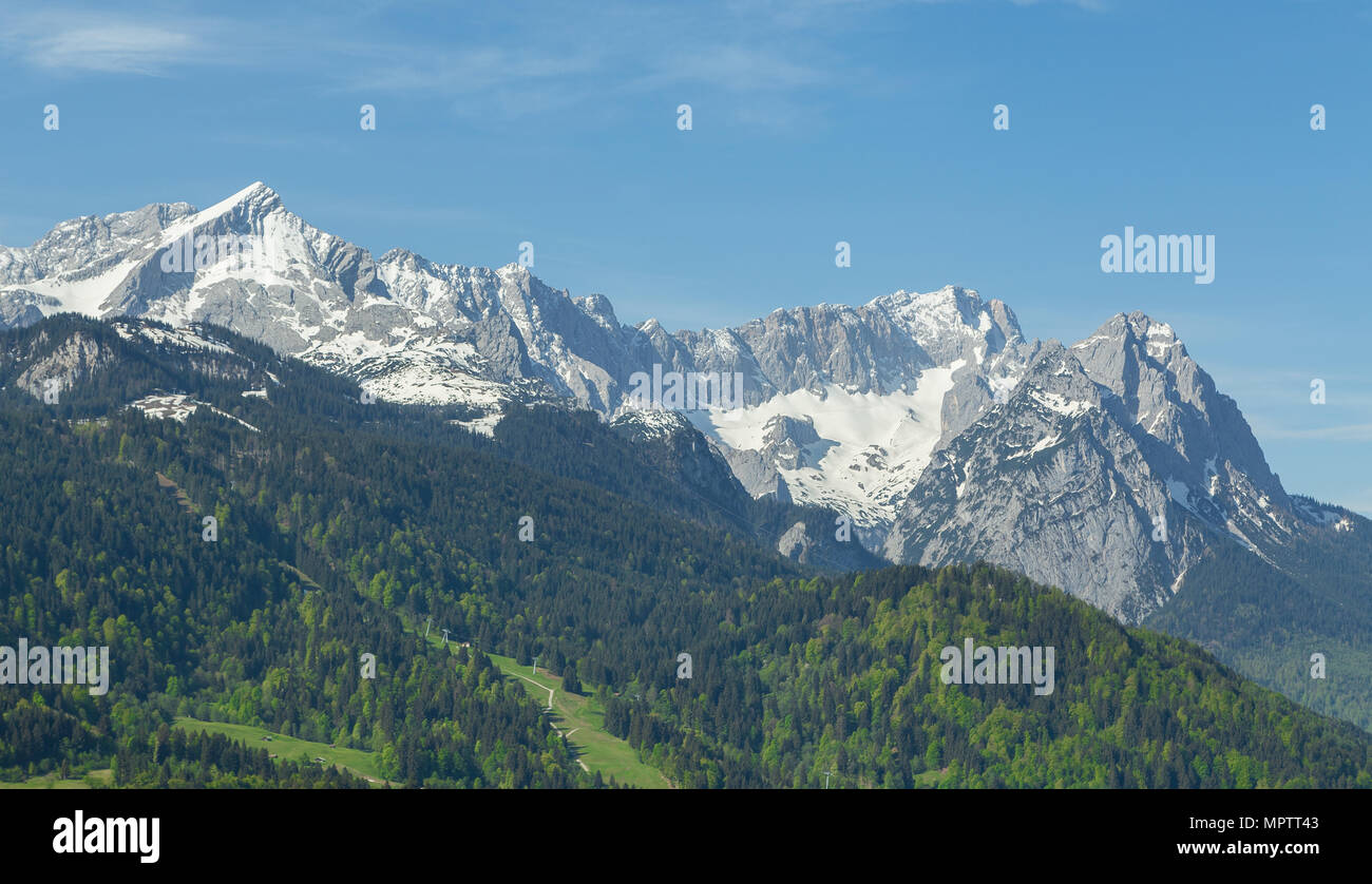 Alps Panorama of Garmisch-Partenkirchen Bavaria Germany Stock Photo - Alamy