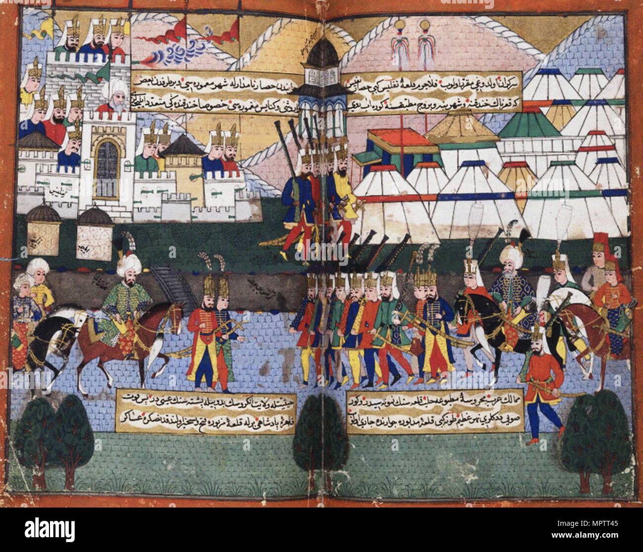 Ottoman army of Lala Mustafa Pasha parading before the walls of Tiflis