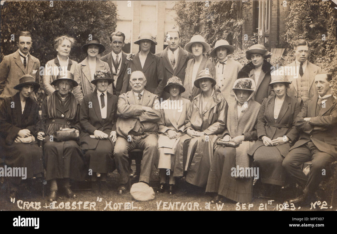 Vintage Photograph of a Crab and Lobster Hotel Social Outing at Ventnor