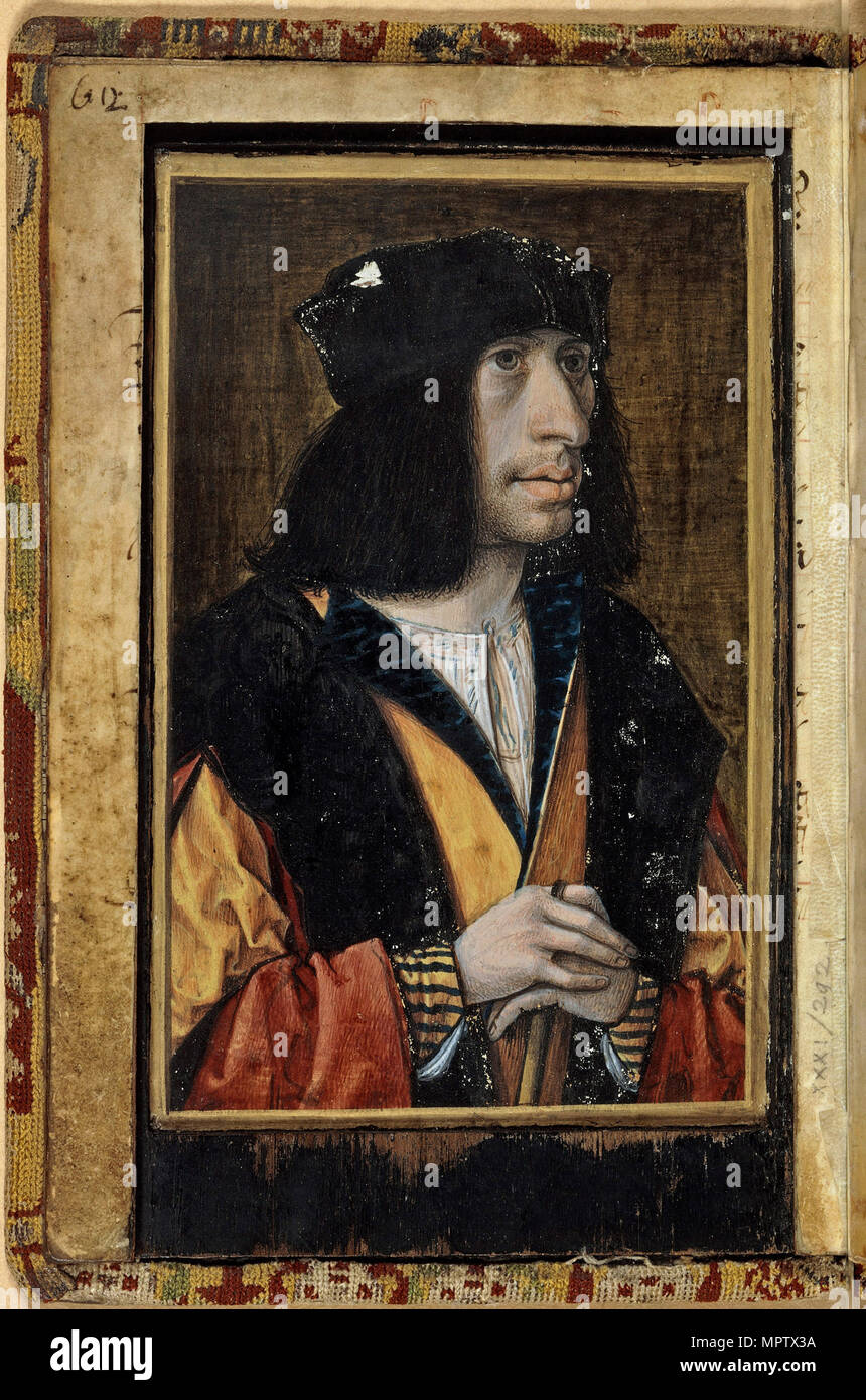 Portrait of Charles VIII of France. Stock Photo