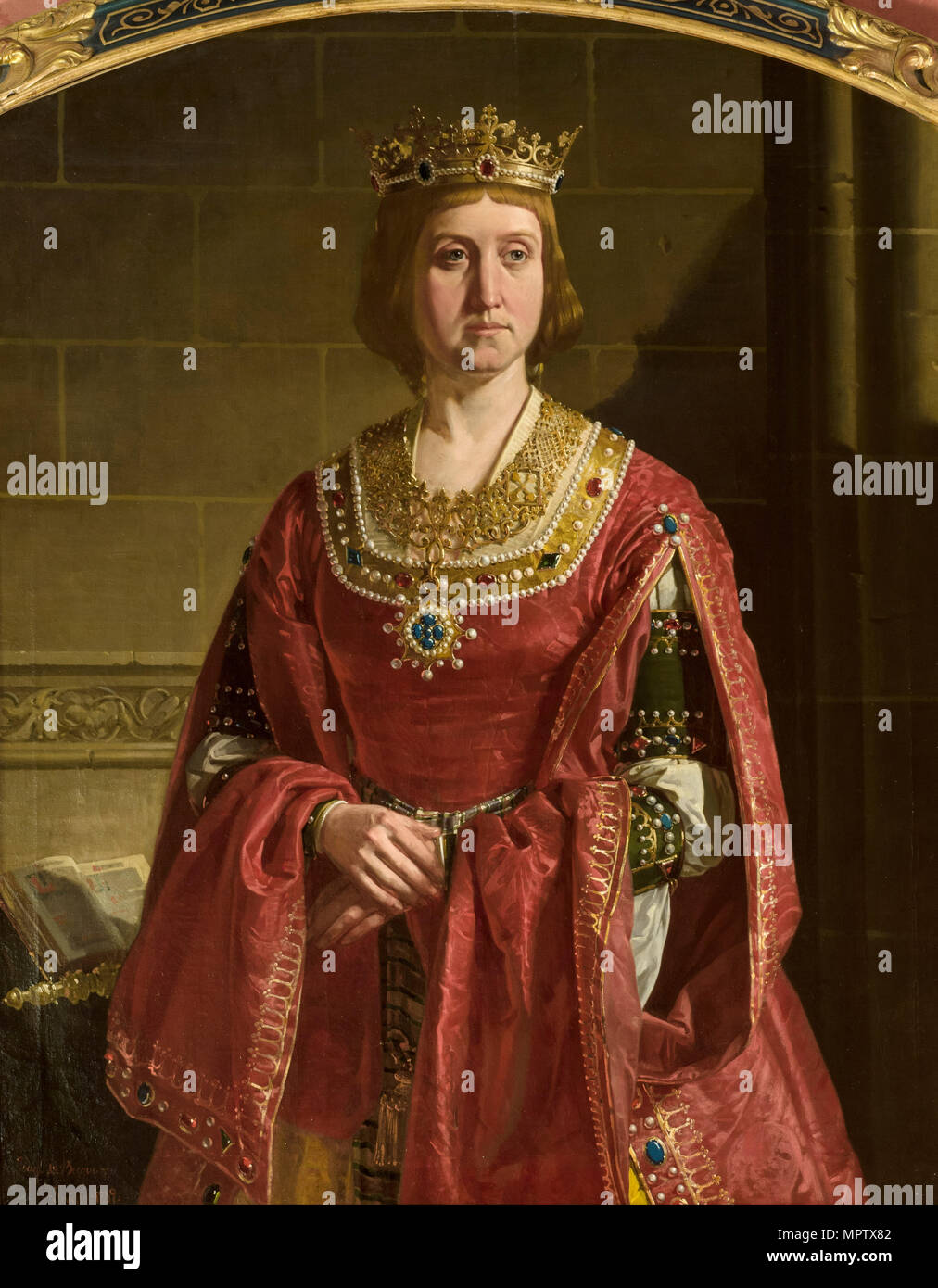 Portrait of Queen Isabella I of Castile. Stock Photo