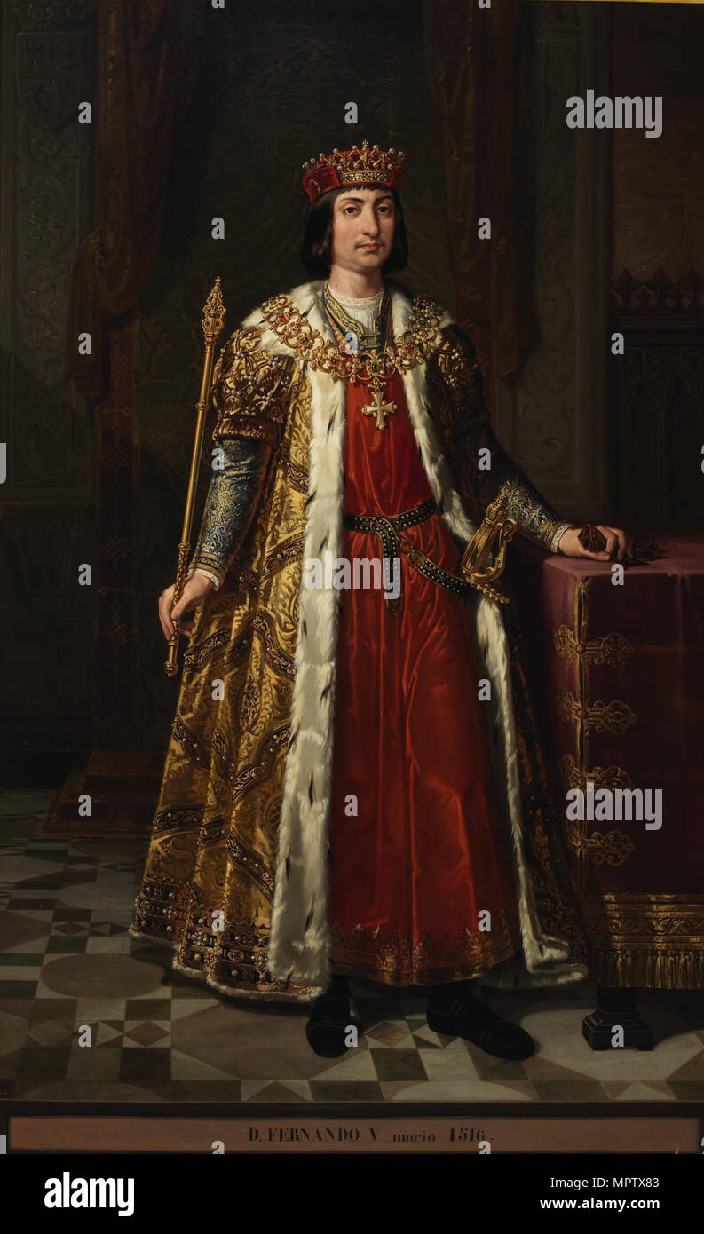 Portrait of King Ferdinand II of Aragon (1452-1516). Stock Photo