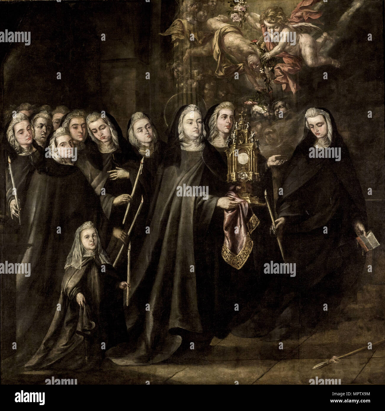 Saint Clare and sisters of her order Stock Photo - Alamy