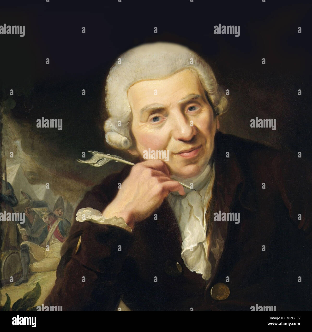 Portrait of Johann Wilhelm Ludwig Gleim (1719-1803). Stock Photo