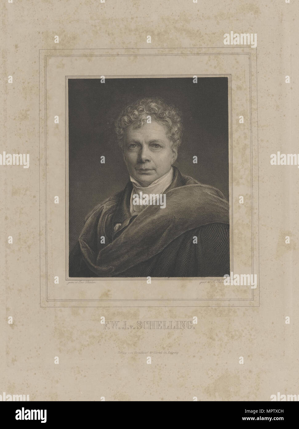 Portrait of Friedrich Wilhelm Schelling (1775-1854). Stock Photo