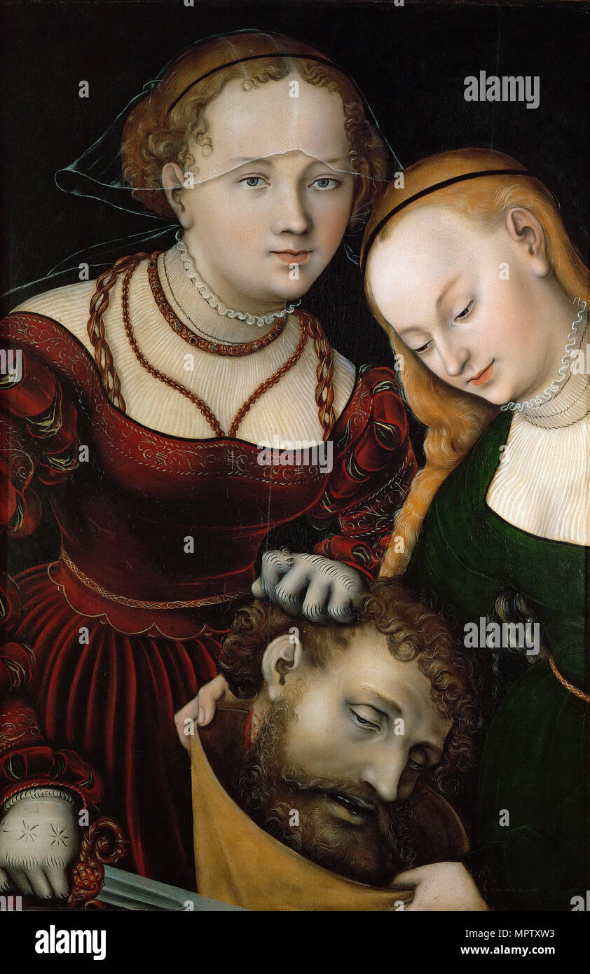 Judith and her Maid with the Head of Holofernes. Stock Photo