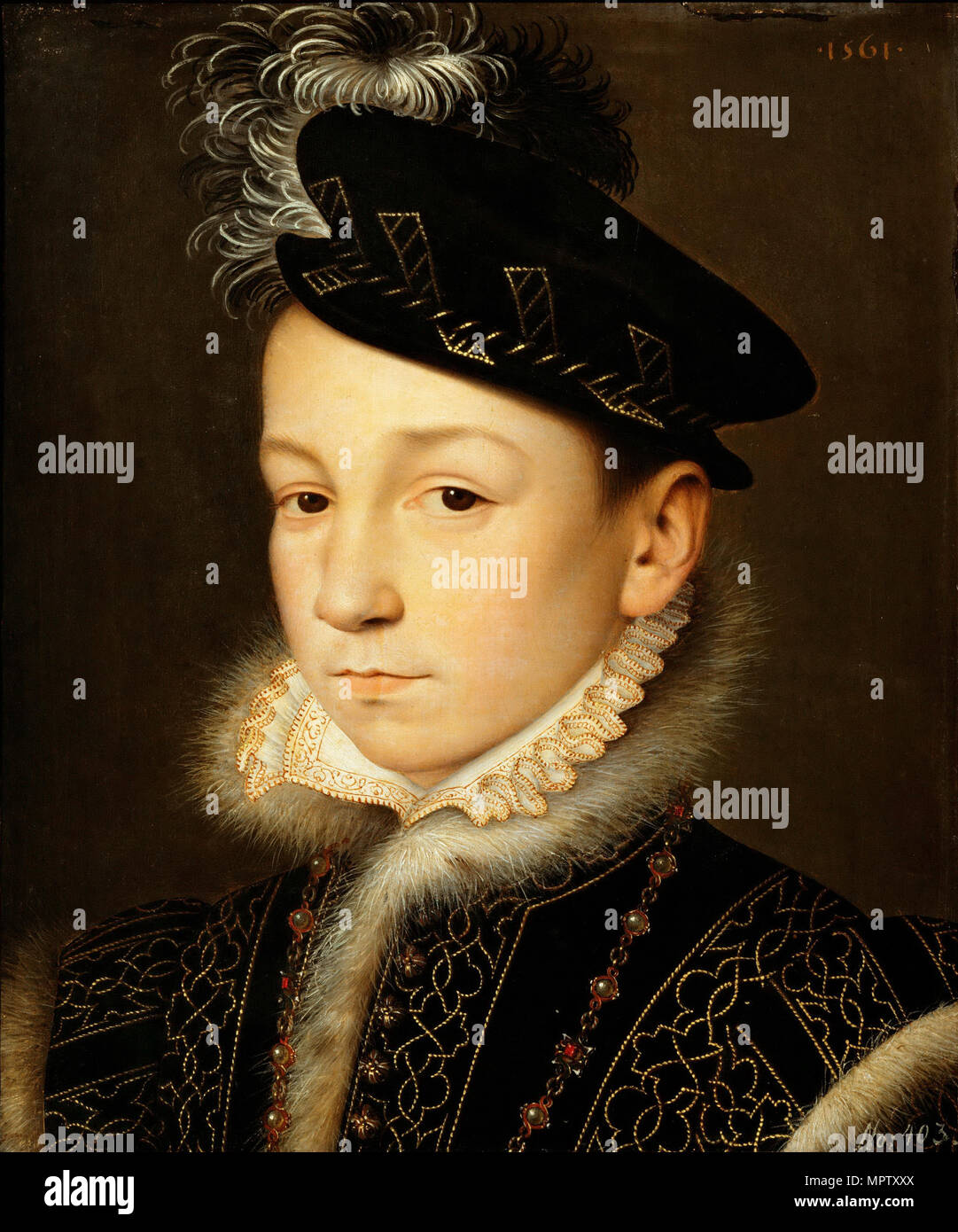 Portrait of King Charles IX of France (1550-1574). Stock Photo