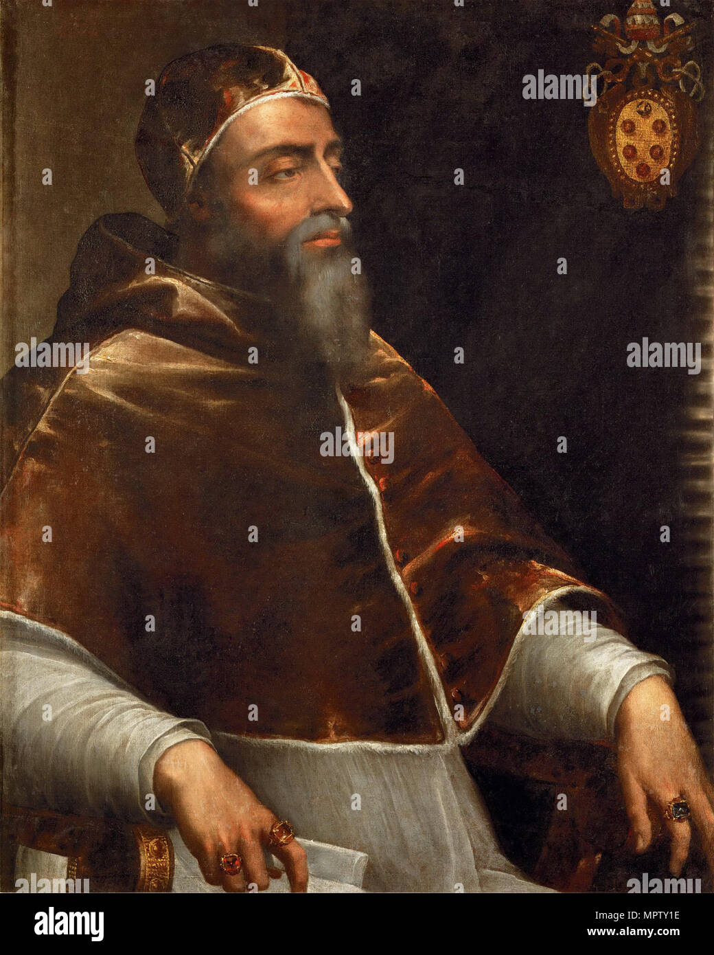 Portrait of Pope Clement VII (1478-1534). Stock Photo