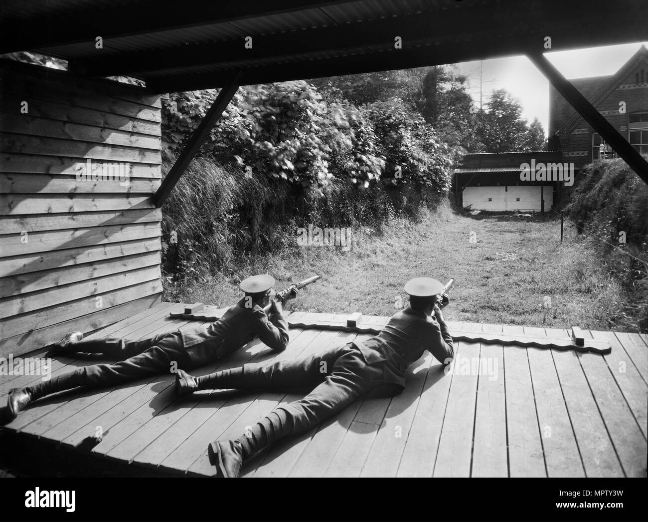 Old High School Rifle Ranges Gun using children Black and White Stock Photos & Images - Alamy