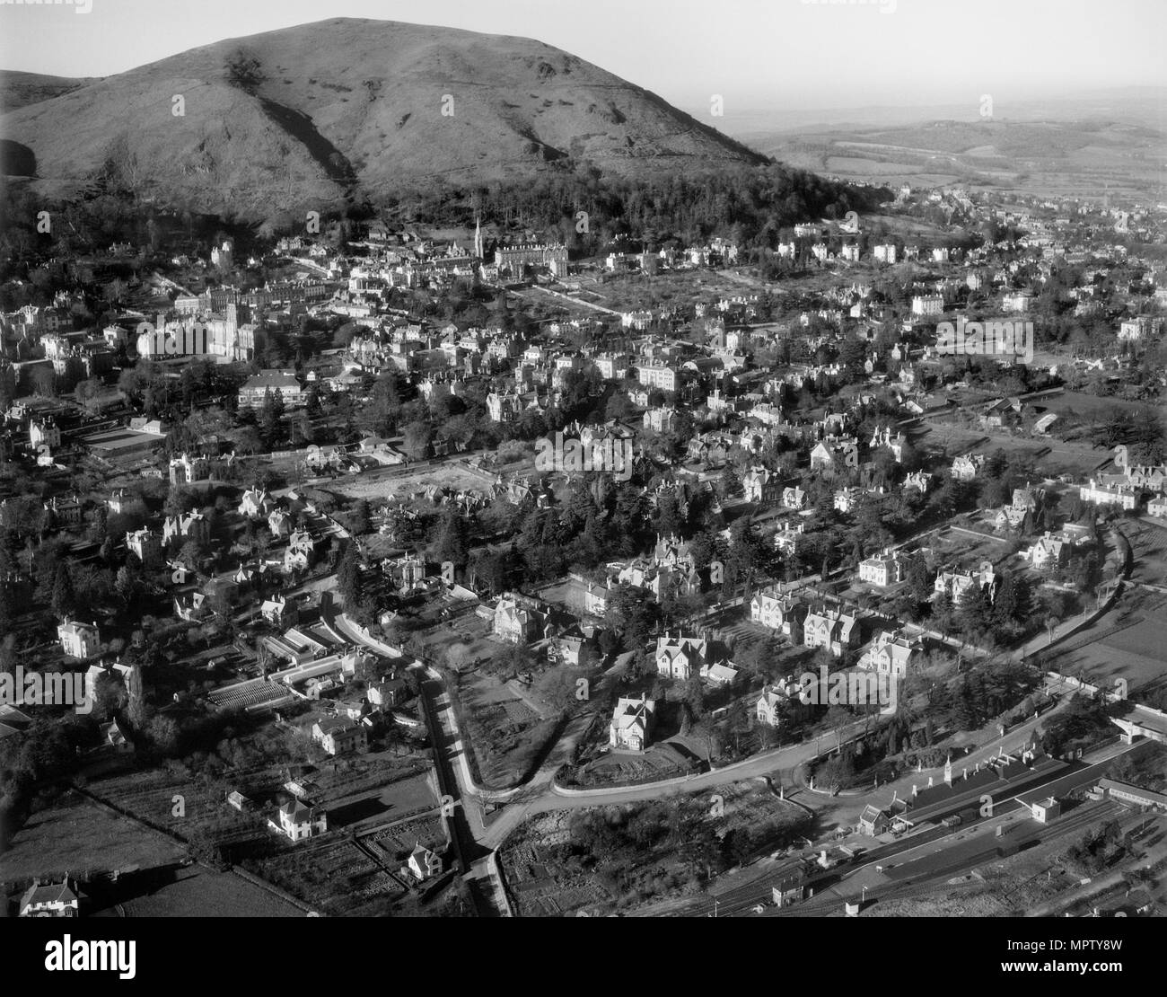 Aerial view of great malvern Black and White Stock Photos & Images Alamy