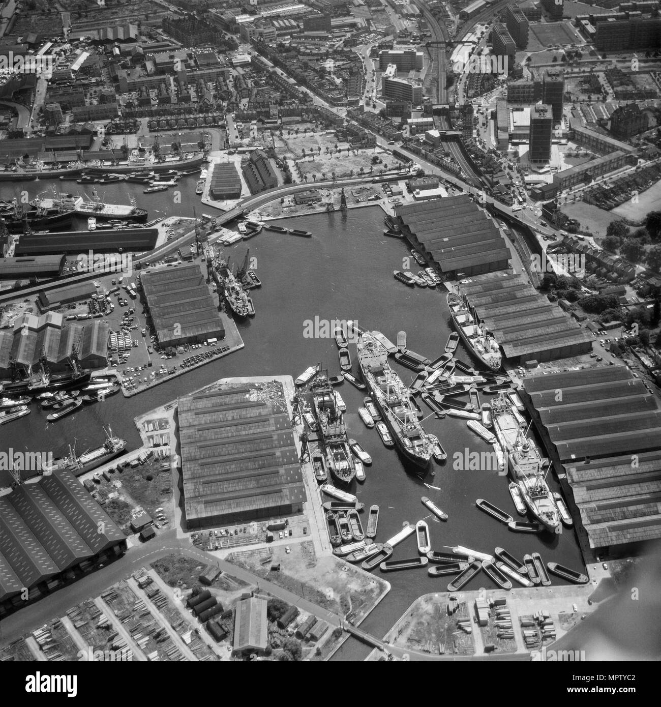 Canada Dock, Rotherhithe, Southwark, London, 1966. Artist: Aerofilms. Stock Photo