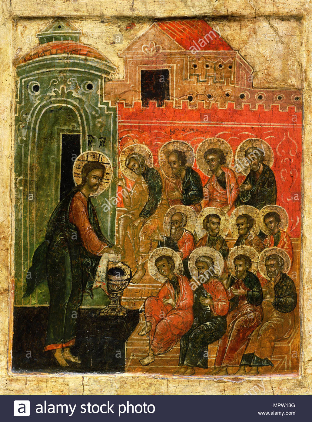 Christ washing the feet of the apostles stock photos christ washing