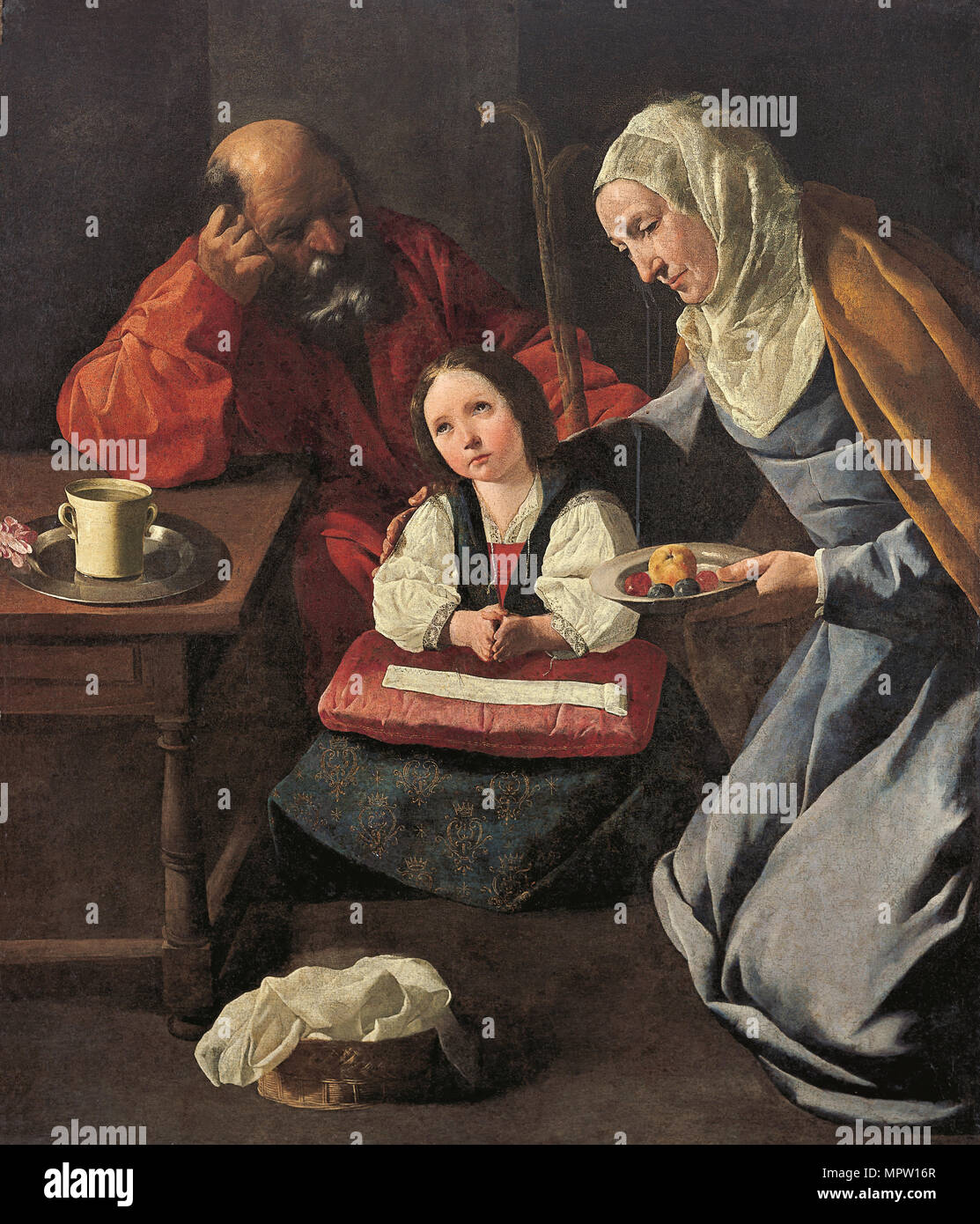 The Childhood of the Virgin, 1630-1635. Stock Photo