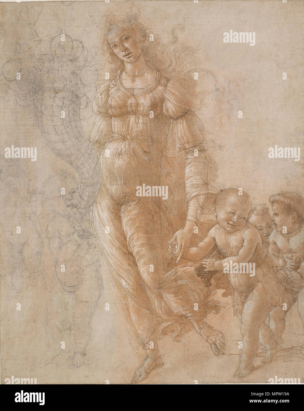 Allegory of Abundance or Autumn, ca 1470-1475. Stock Photo