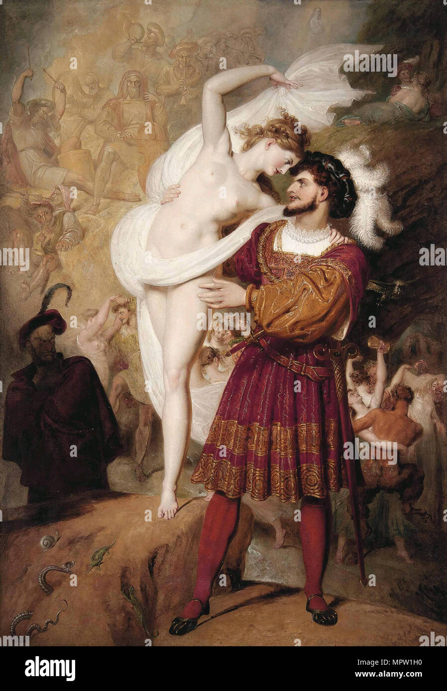 Faust and Lilith, 1831. Stock Photo