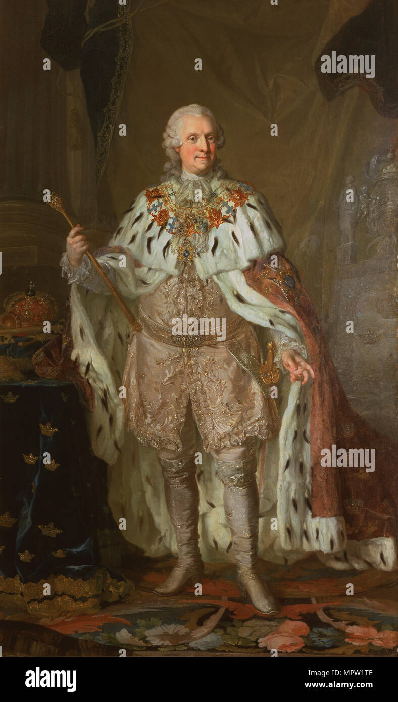 Portrait of Adolph Frederick (1710-1771), King of Sweden. Stock Photo