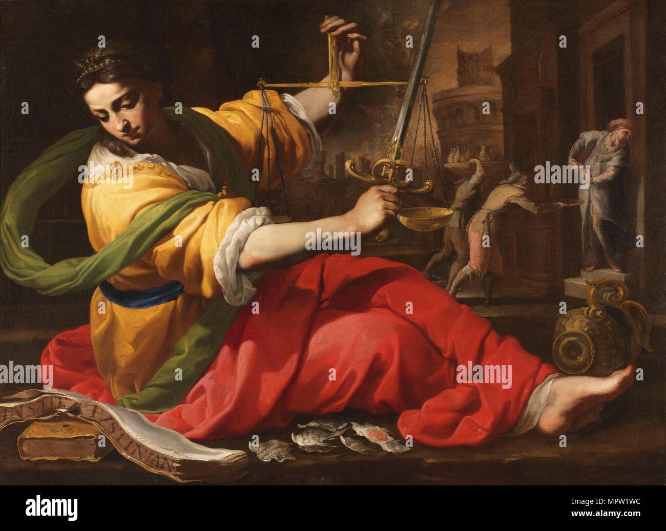 Allegory of Justice, 1656. Stock Photo