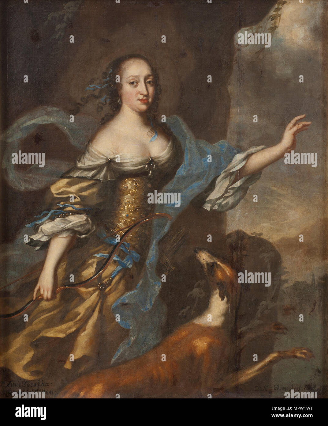 Portrait of Princess Anna Dorothea of HolsteinGottorp (16401713 Stock