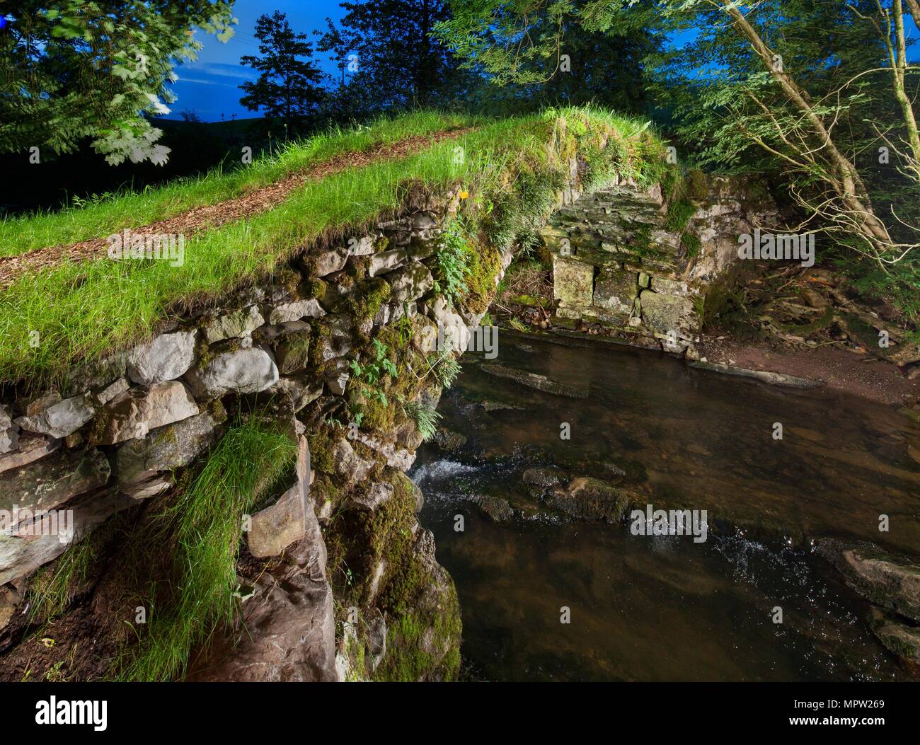 Medieval packhorse bridge, Fawcett Mill Fields, Gaisgill, Tebay