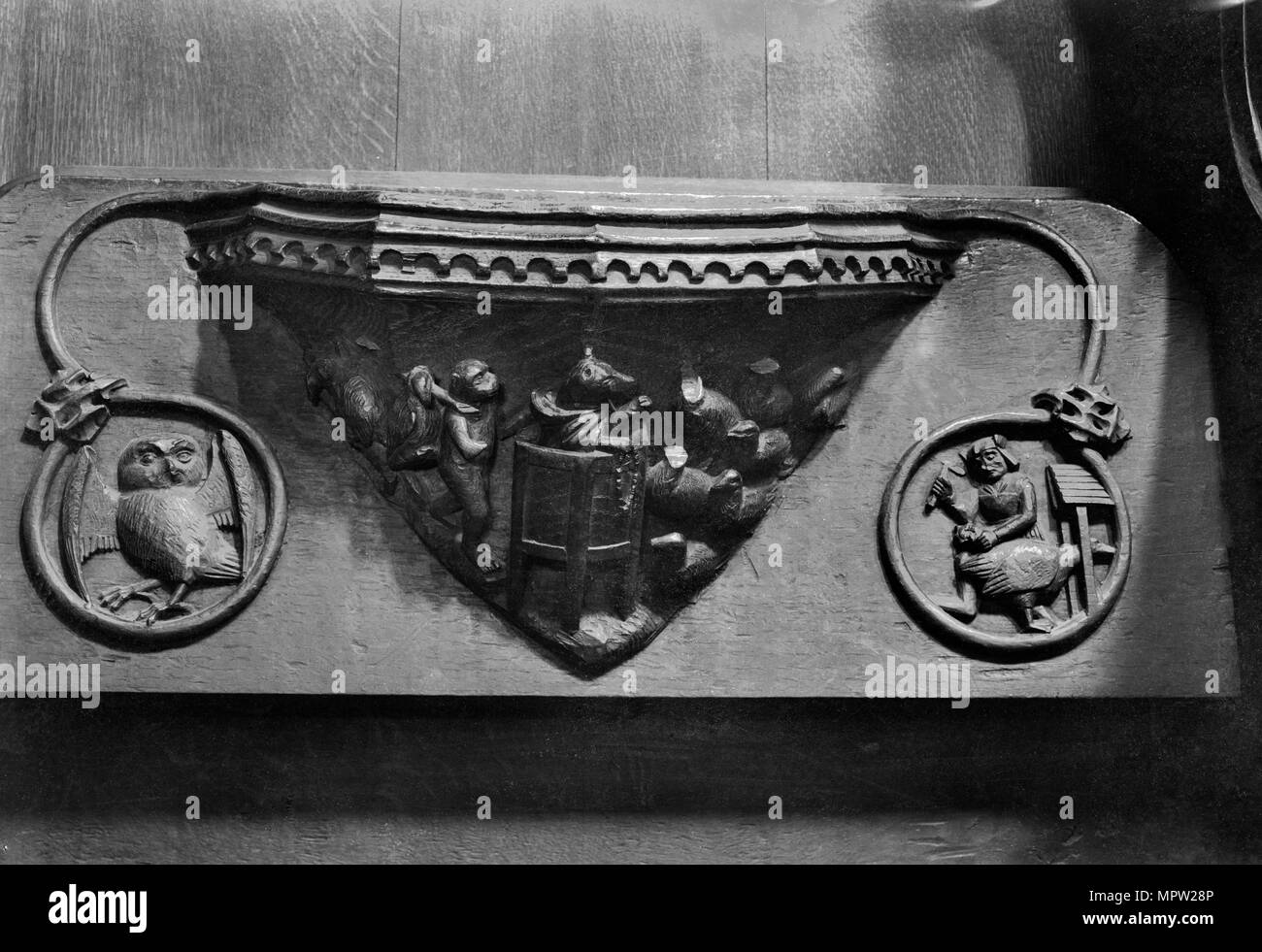 Misericord, Beverley Minster, East Riding of Yorkshire, 1959. Artist: GE Pearson. Stock Photo