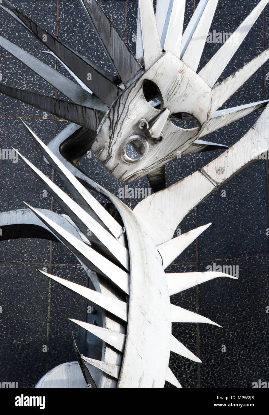 'Man of Fire', sculpture by David Wynne, Hanley, Stoke-on-Trent, Staffordshire, 2015 Artist: James O Davies. Stock Photo