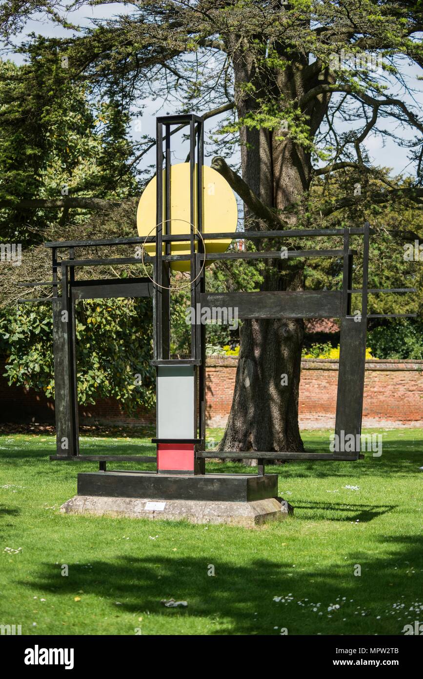 'Construction (Crucifixion)', sculpture by Barbara Hepworth, Winchester Cathedral, Hampshire, 2015 Artist: Steven Baker. Stock Photo