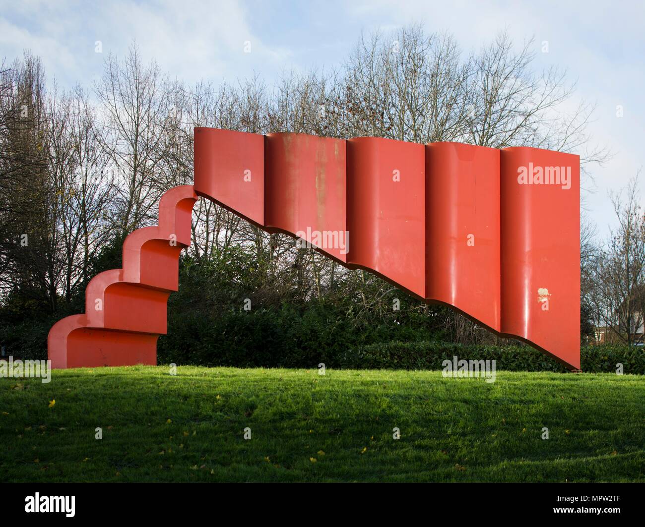 'The Art of Silence', sculpture by Bernard Schottlander, Bletchley, Milton Keynes, 2015. Artist: Patricia Payne. Stock Photo