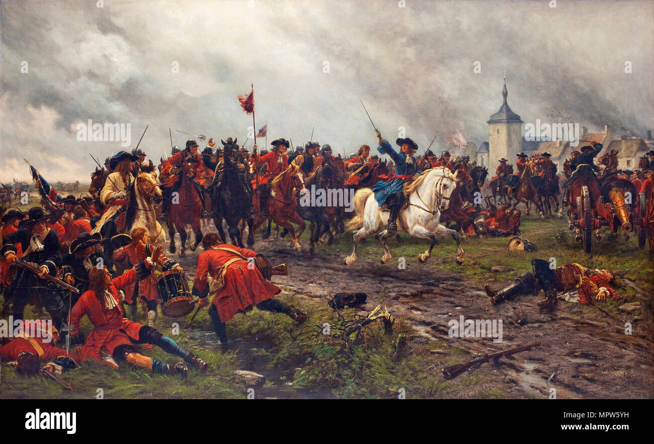 William III of England at the Battle of the Boyne. Stock Photo