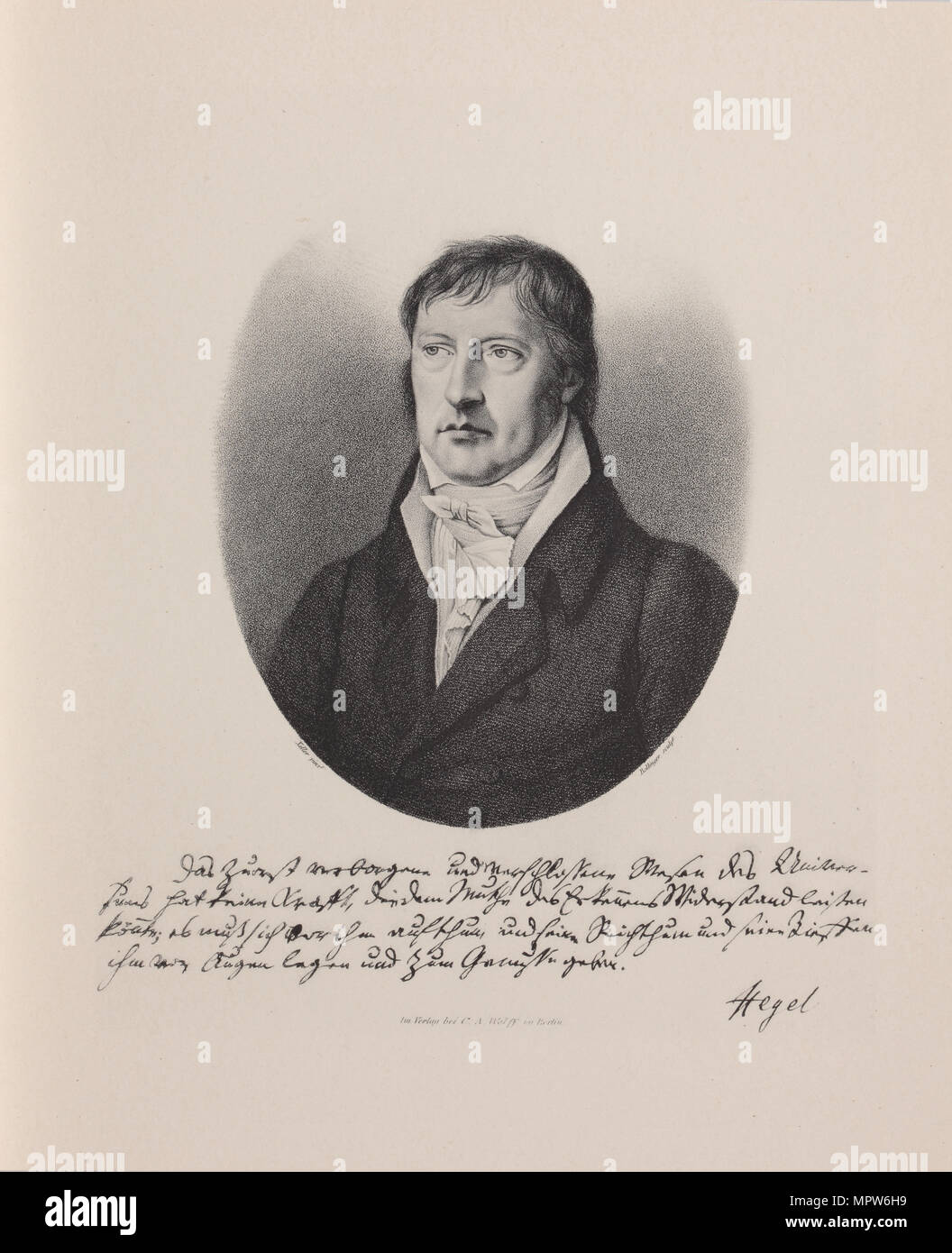 Georg Wilhelm Friedrich Hegel (1770-1831). Stock Photo