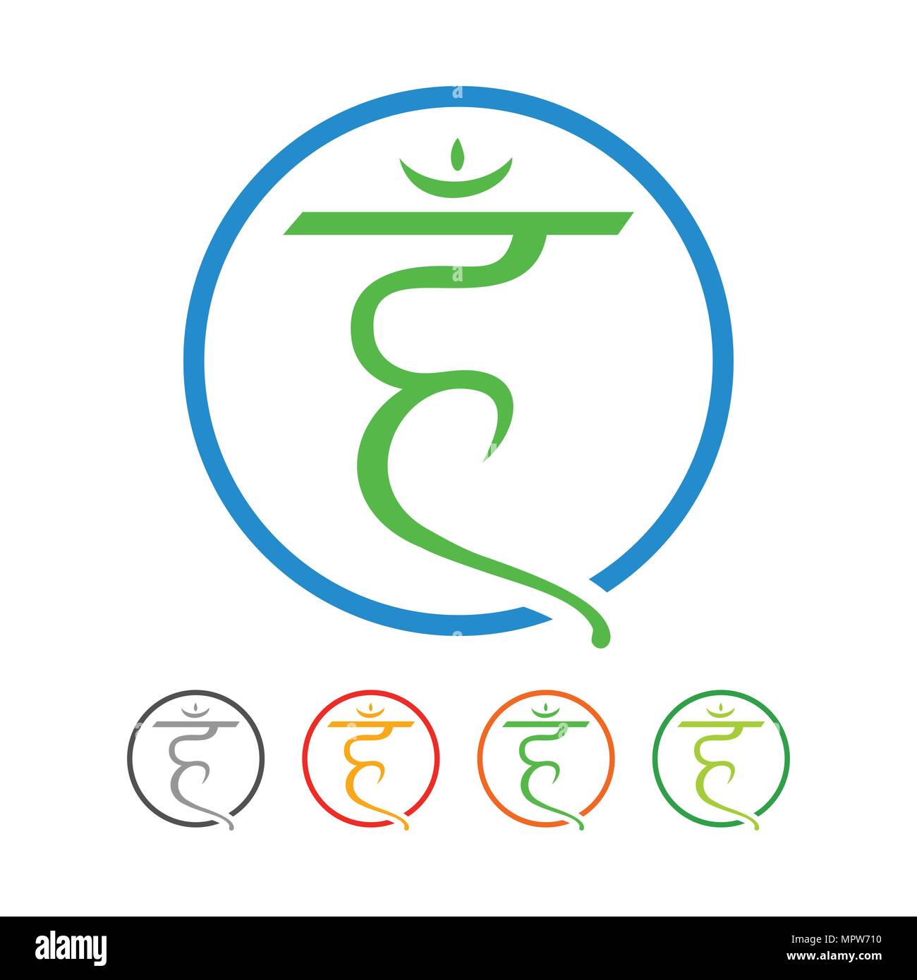 Akasha Circular Vector Symbol Graphic Logo Design Stock Vector