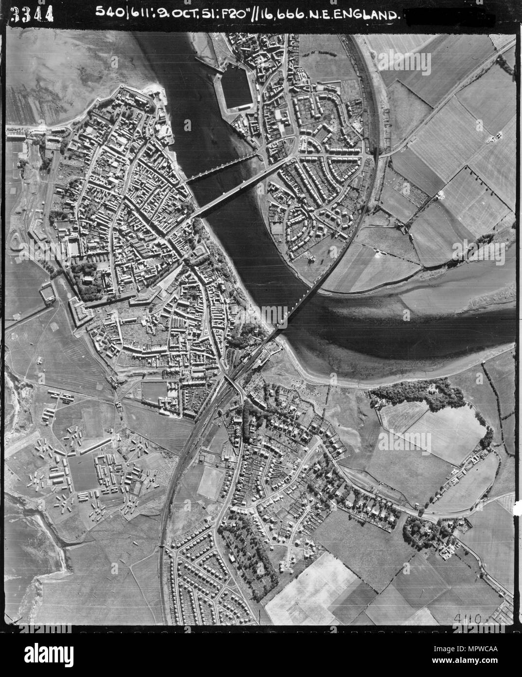 Berwick upon tweed aerial Black and White Stock Photos & Images Alamy