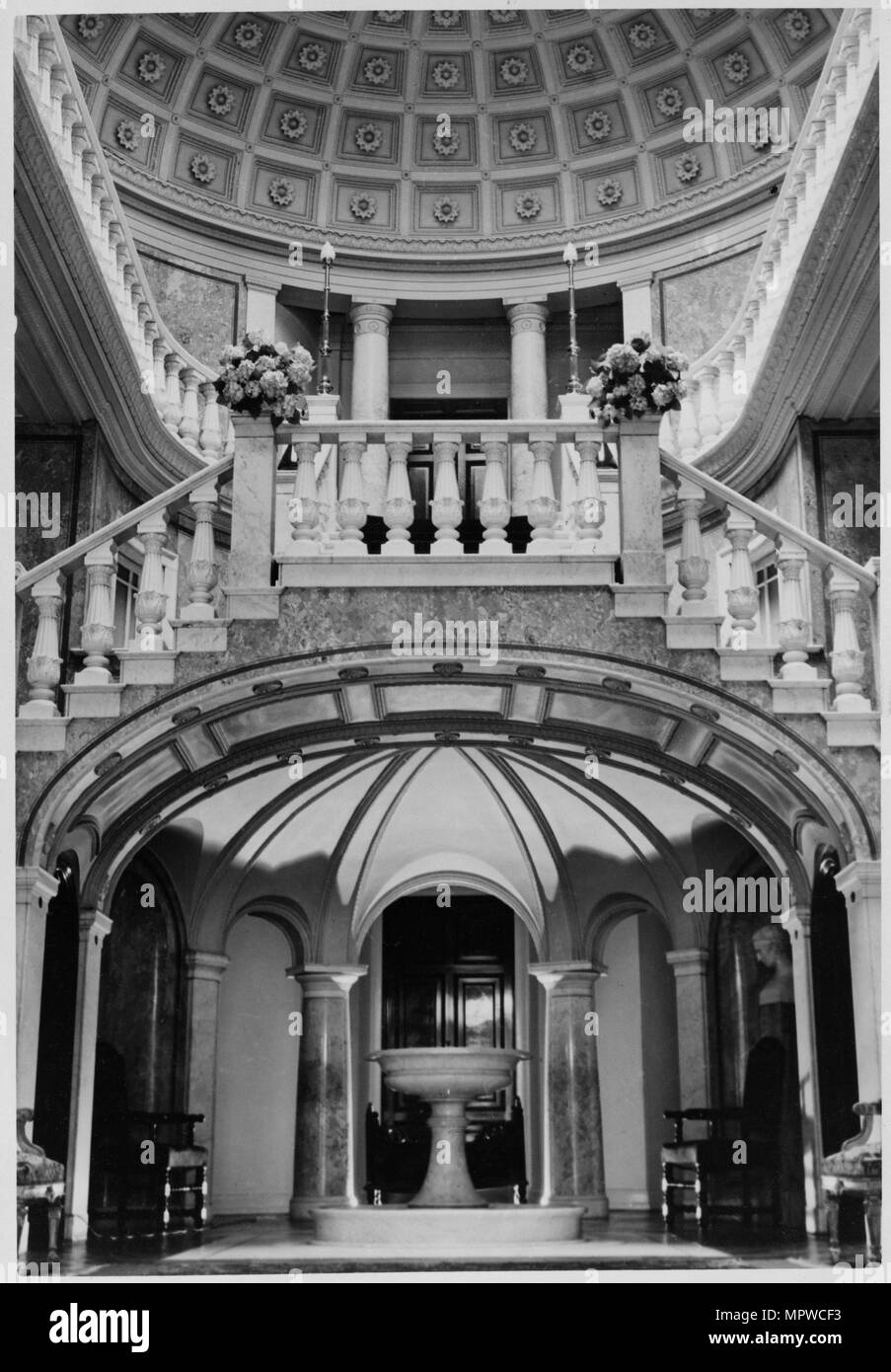 Staircase hall, British Embassy, 70 Wilhelmstrasse, Berlin, Germany ...