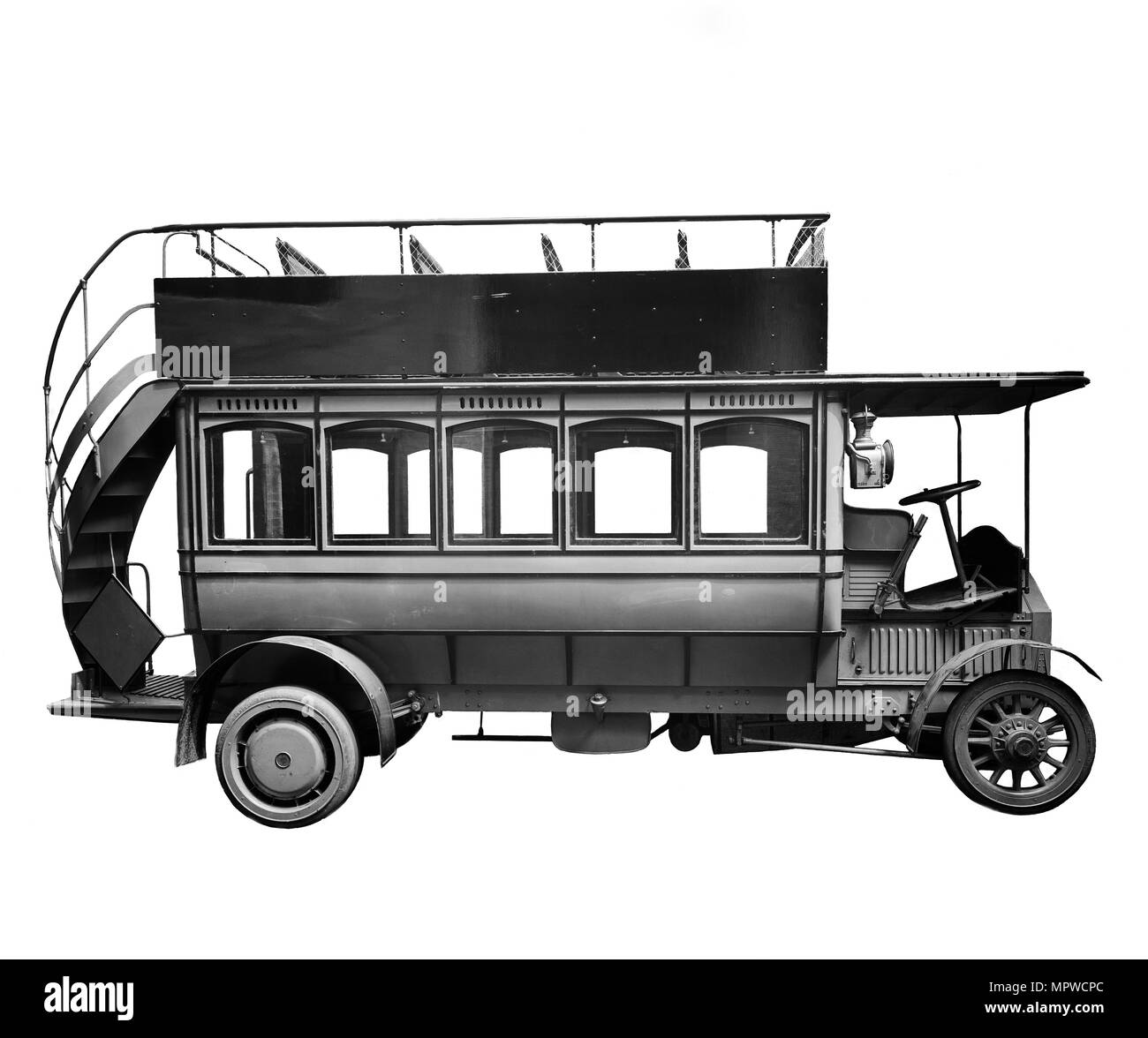 Mercedes electric bus, 1907. Artist: Bedford Lemere and Company. Stock Photo