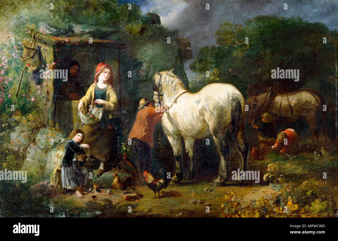 'The Old Carthorse', 1861. Artist William Perry Stock Photo Alamy