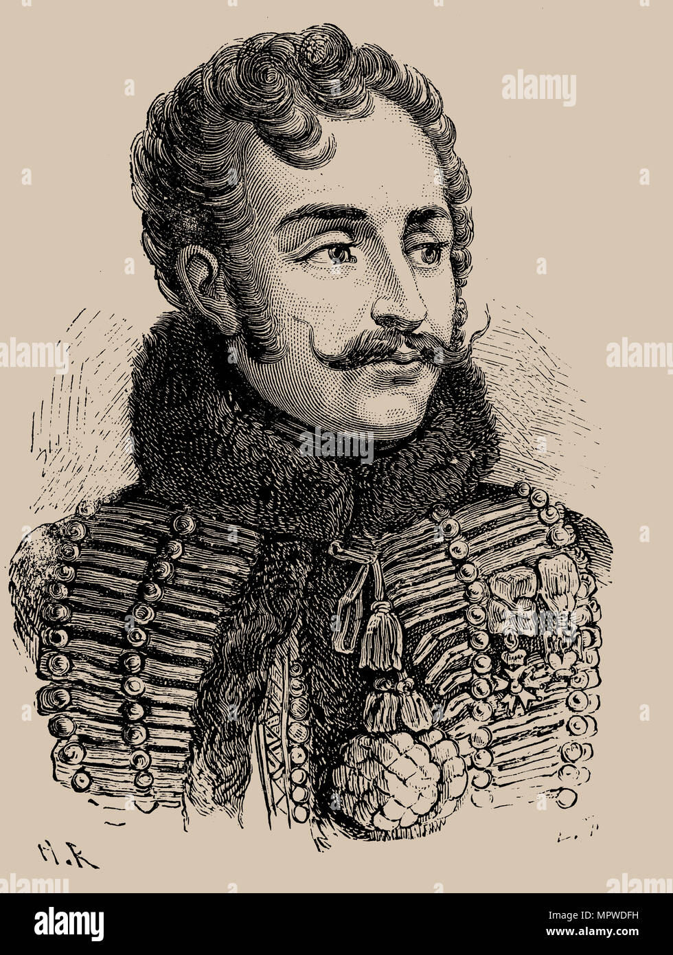 Antoine Charles Louis, Comte de Lasalle (1775-1809) , 1889. Stock Photo