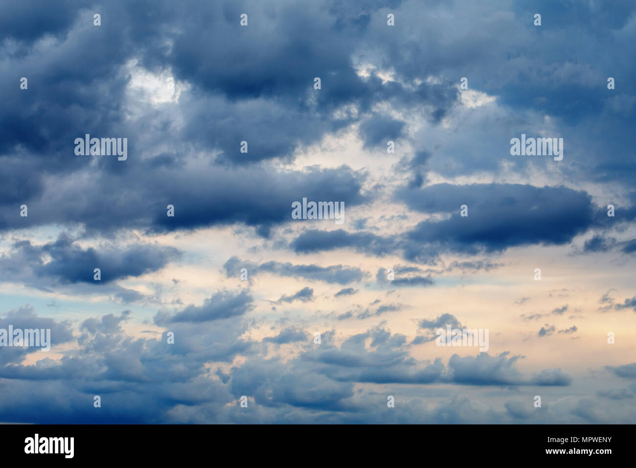 Texture of the sky with rain clouds Stock Photo