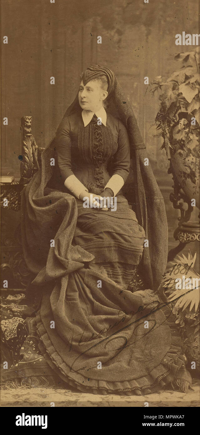 Portrait of Grand Duchess Alexandra Iosifovna of Saxe-Altenburg (1830-1911), 1881-1882. Stock Photo