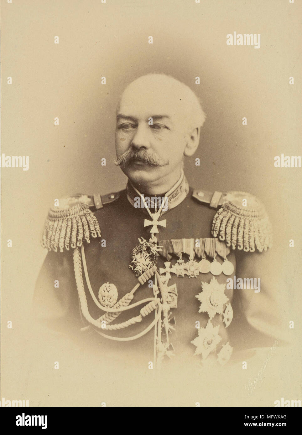 Portrait of General Konstantin Petrovich von Kaufman (1818-1882), c. 1874. Stock Photo