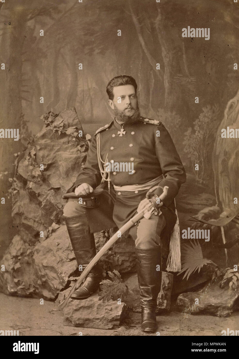 Portrait of Grand Duke Vladimir Alexandrovich of Russia (1847-1909), ca 1878. Stock Photo