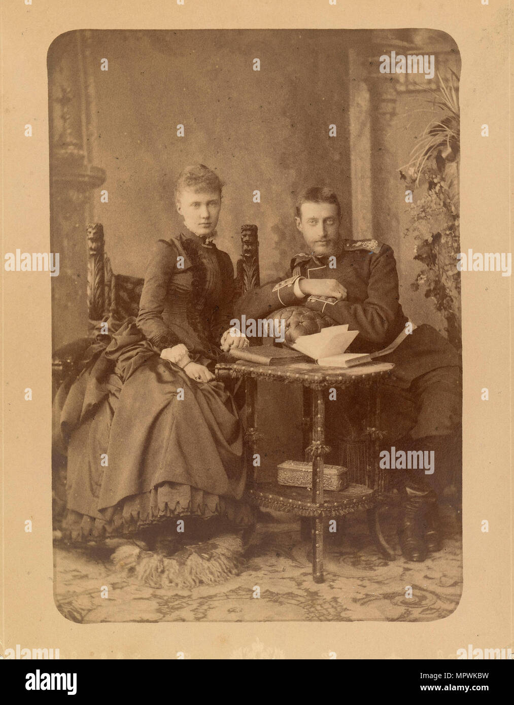 Grand Duke Constantine Constantinovich of Russia (1858-1915) and Grand Duchess Elizaveta Mavrikievna Stock Photo