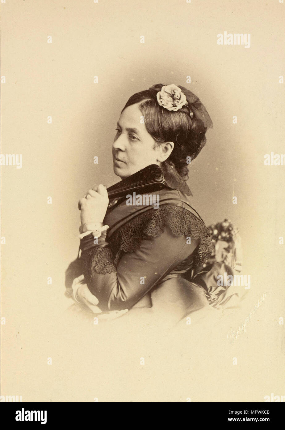 Portrait of Countess Sophia Andreevna Tolstaya (1844-1919), c. 1874. Stock Photo