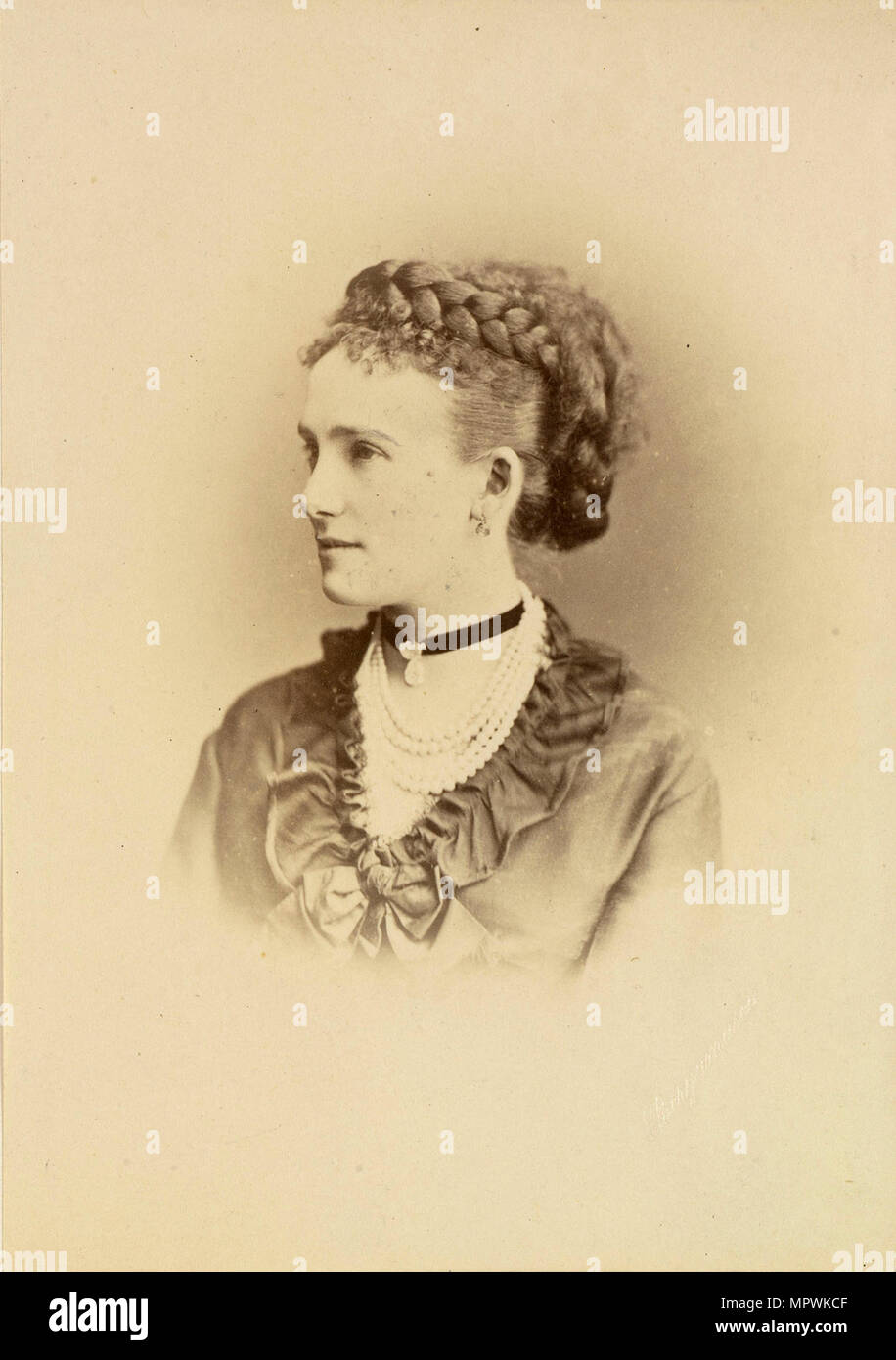 Portrait of Princess Eugenia Maximilianovna of Leuchtenberg (1845-1925), 1874. Stock Photo