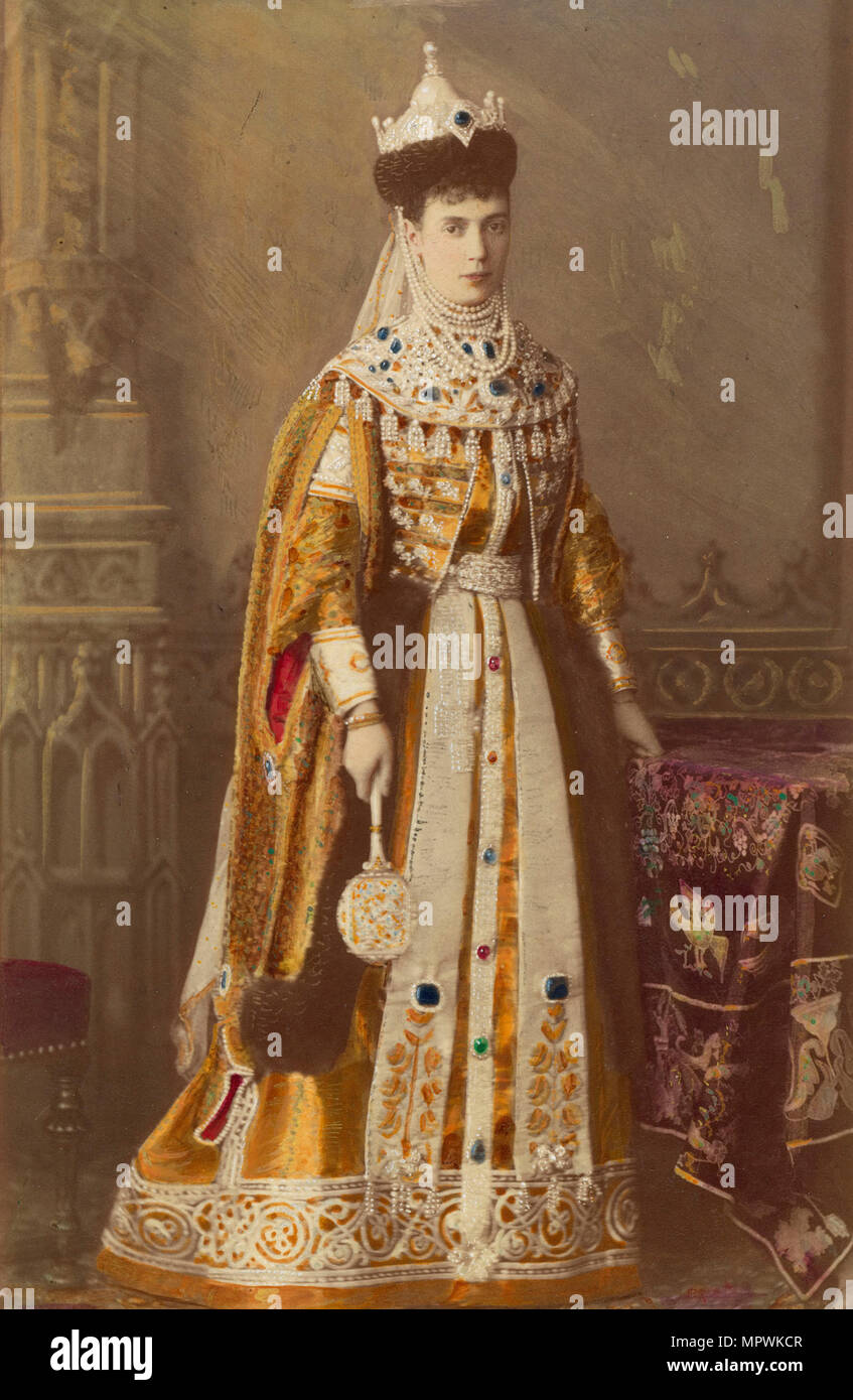 Portrait of Empress Maria Fyodorovna, Princess Dagmar of Denmark (1847-1928), 1883. Stock Photo