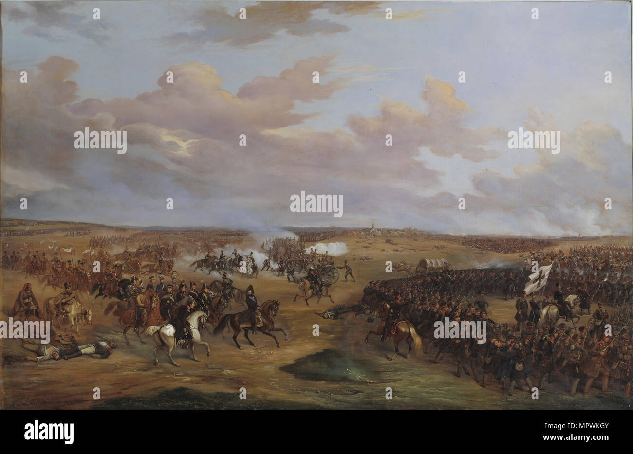 The Battle of Dennewitz on 6 September 1813, 1842. Stock Photo