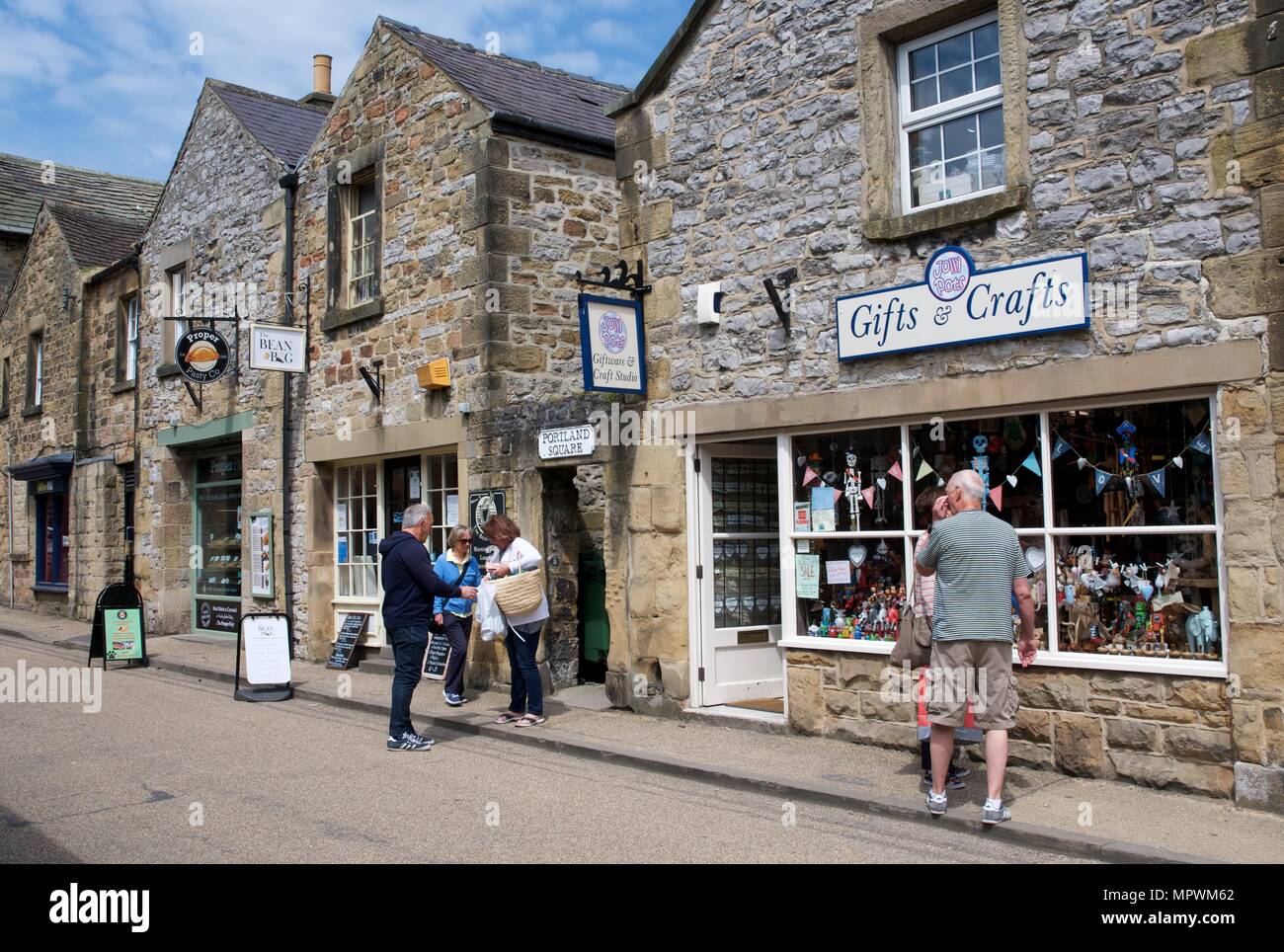 Shops in Bakewell Town Centre Stock Photo Alamy