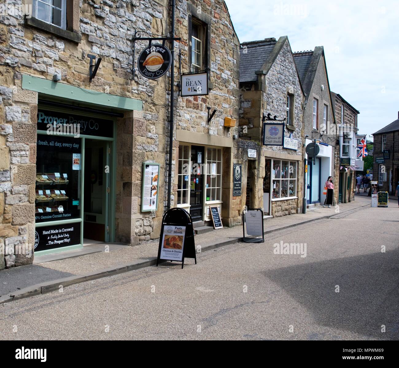 Shops in Bakewell Town Centre Stock Photo Alamy