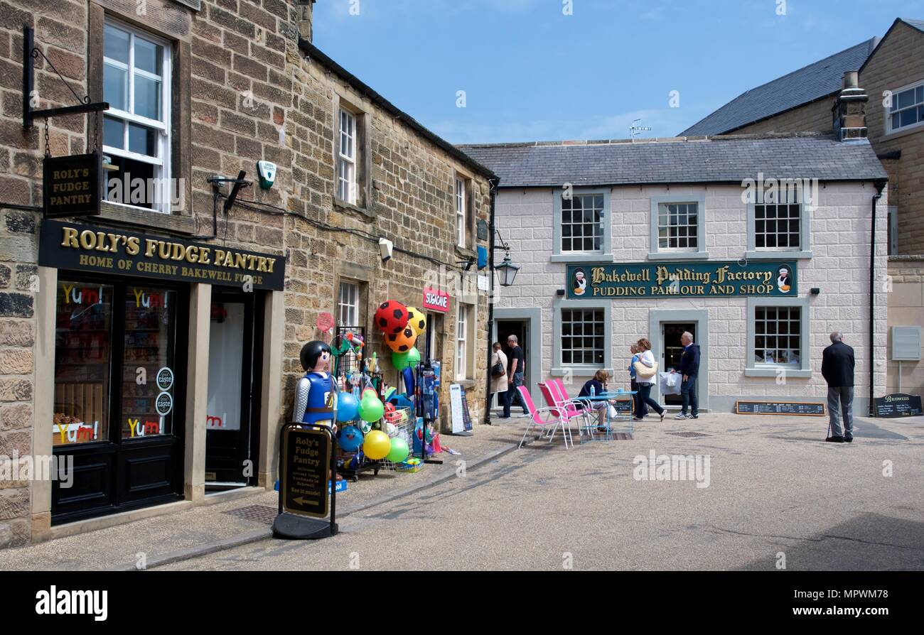 Shops in Bakewell Town Centre Stock Photo Alamy
