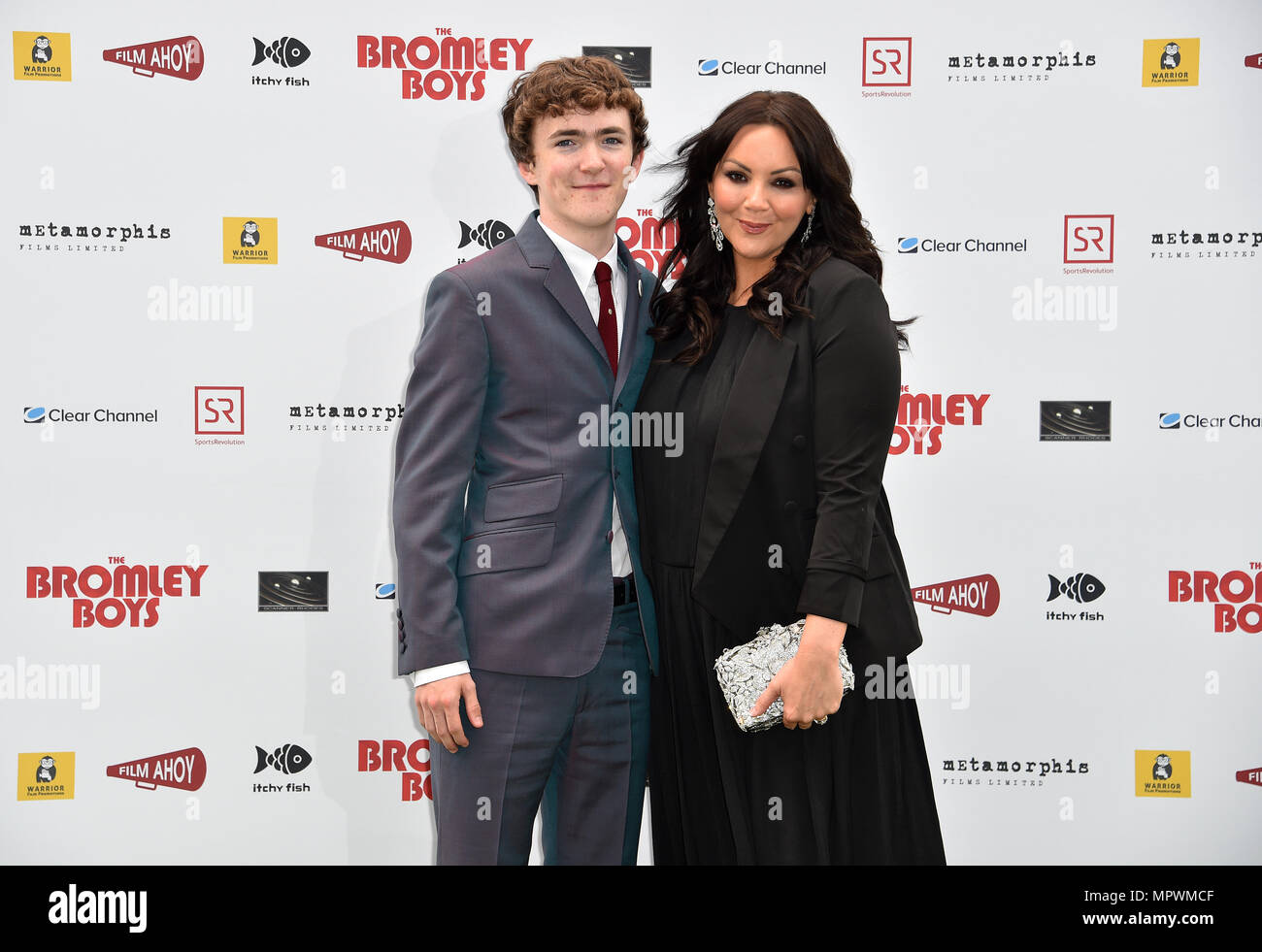 Brenock O'Connor and Martine McCutcheon attending The Bromley Boys