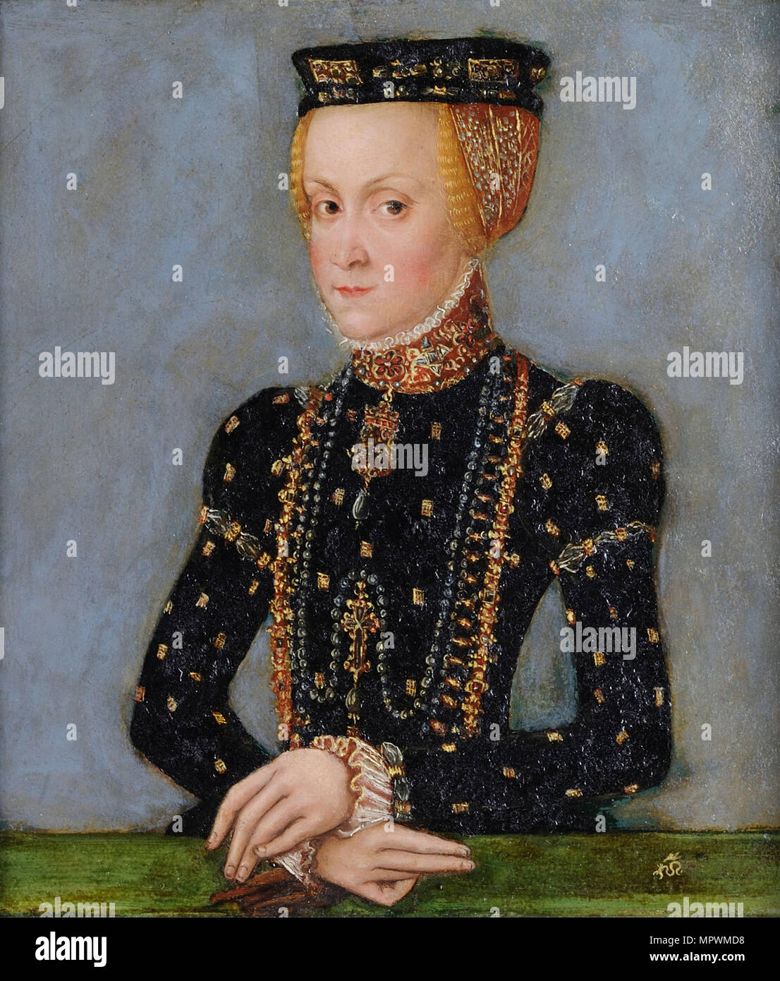 Portrait of Anna Jagiellon (1523-1596), Queen of Poland, c. 1565. Stock Photo